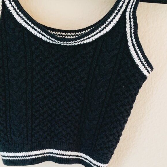 Cider Black Knit Crop Top - S/M - $18 - Picture 12 of 14